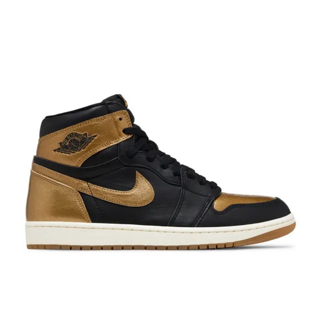 Nike Air Jordan Black and Gold Sneakers